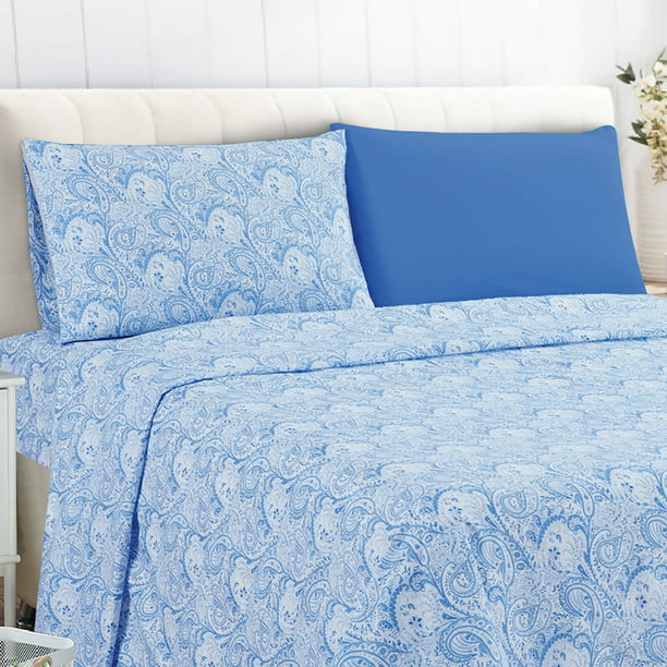 Details about   Twin Size Bed Sheets Extra Soft L Deep Pocket Baby Blue Luxury Bedding Set